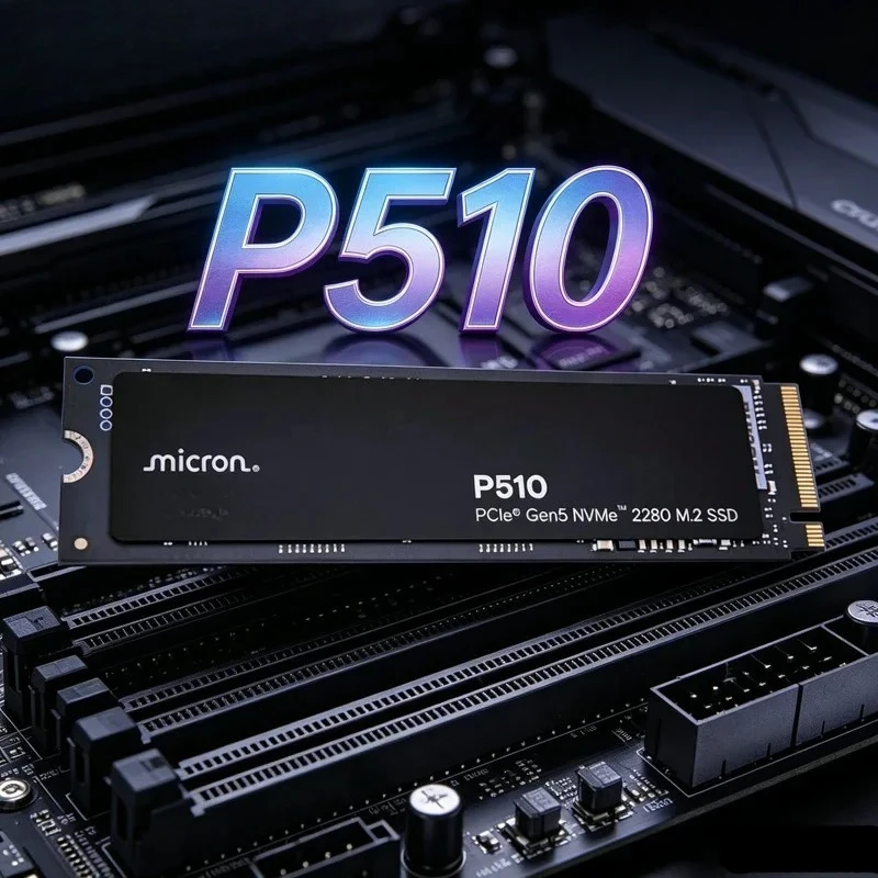 For Crucial P510 PCIe 5.0 Gen5 NVMe M.2 2280 SSD 1TB 2TB Internal Solid State Drive for Laptop Desktop Gaming PC Hard Disk