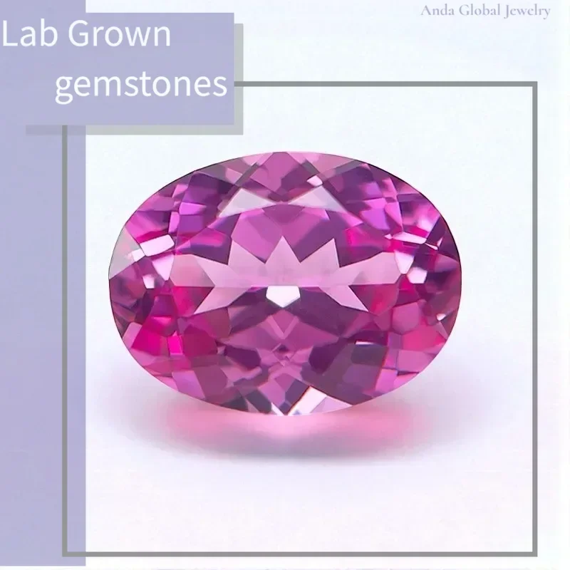 

L-Lab Grown Sapphire Pink Color for Jewel Making DIY Ring Necklace Earrings Main Materials with AGL Certificate Daily matching