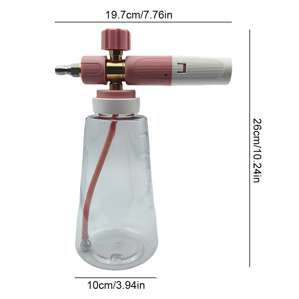 

1L Car Foam Water Gun 1/4 Quick Connect Air Pressure Foam Sprayer Adjustable High Pressure Washer Gun for Car Washing