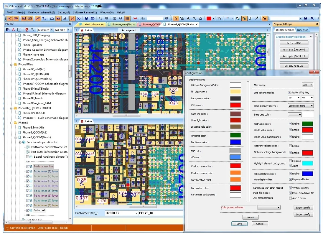 Zillion x Work ZXWTEAM ZXW Circuit Diagram Repair Diagnose for iPhone iPad Samsung Huawei Xiaomi logic board