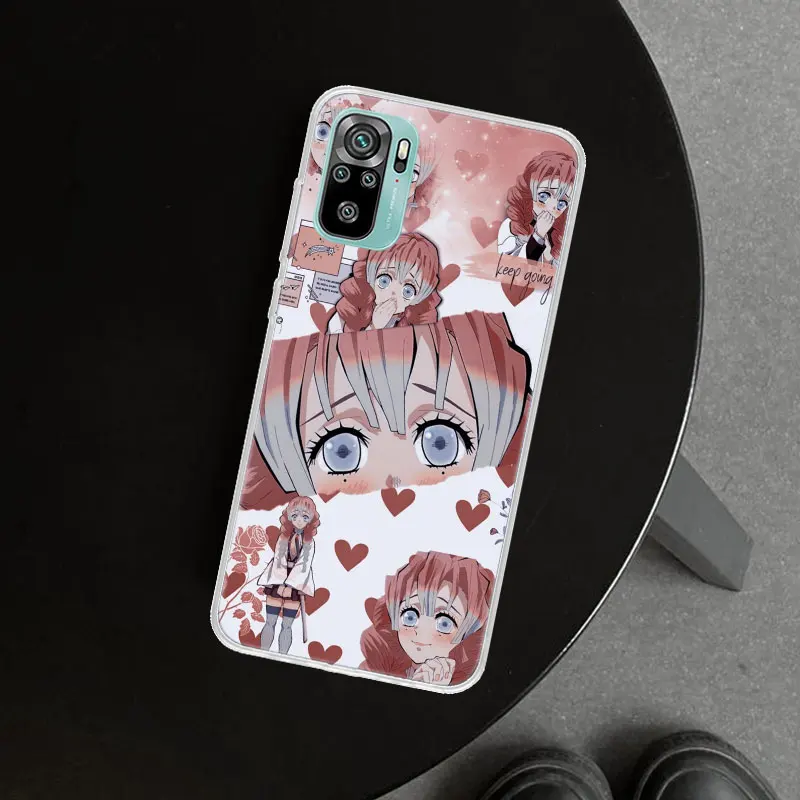 Mitsuri Kanroji Kimetsu keine Yaiba Handy hülle Abdeckung für Xiaomi Redmi Note 12 11 11s 11t 11e 10 10s 9 Pro plus 9s 9t 8 8t 7 drucken