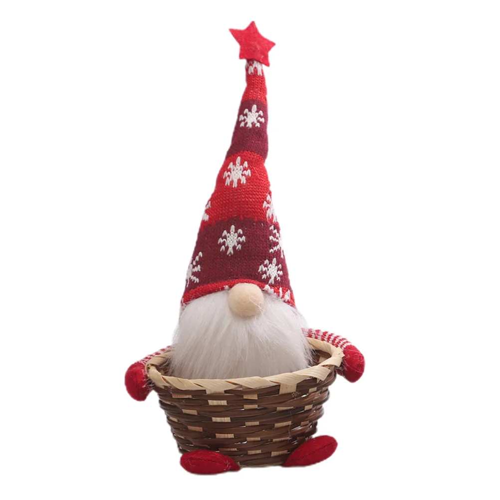 

European and American Christmas Candy Basket Elder Decor Gnome Non-woven Fabric