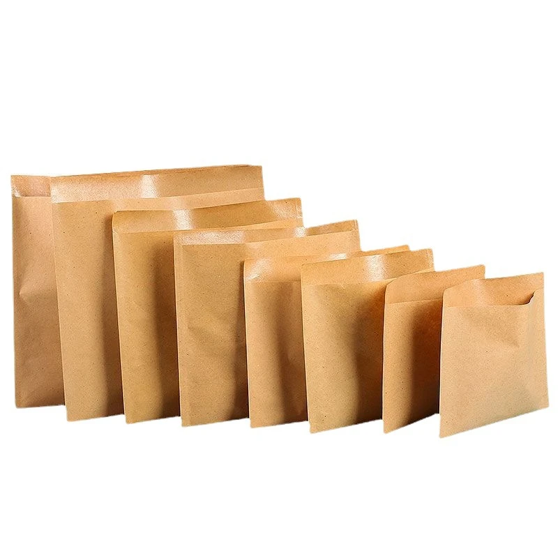 100 قطعة كيس ورق الكرافت القابل للتصرف النفط برهان ورقة حقيبة أكياس تغليف المواد الغذائية التعبئة والتغليف ورق زبدة الخبز ورقة الهواء المقلاة