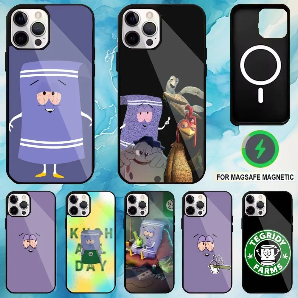 

S-South Park T-Towelie Phone Case For iPhone17,16,15,14,13,12,11 Plus,Pro Max Magnetic For Magsafe Wireless Charging