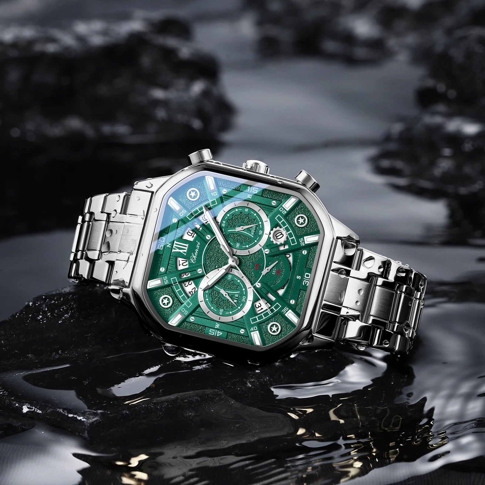 CHENXI Top Luxury Brand Men's Watches Multifunctional Waterproof Chronograph Casual Men's Watches Original Gift