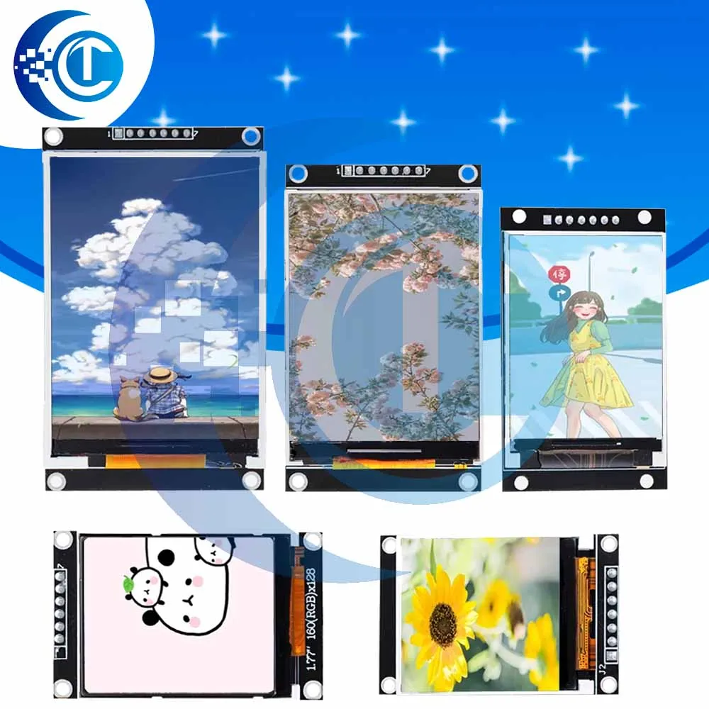 

1,44/1,77/2,0/2,4/2,8-дюймовый цветной TFT-экран, модуль ЖК-дисплея, привод ST7735 ILI9225 ILI9341, интерфейс SPI 128*128 240*320