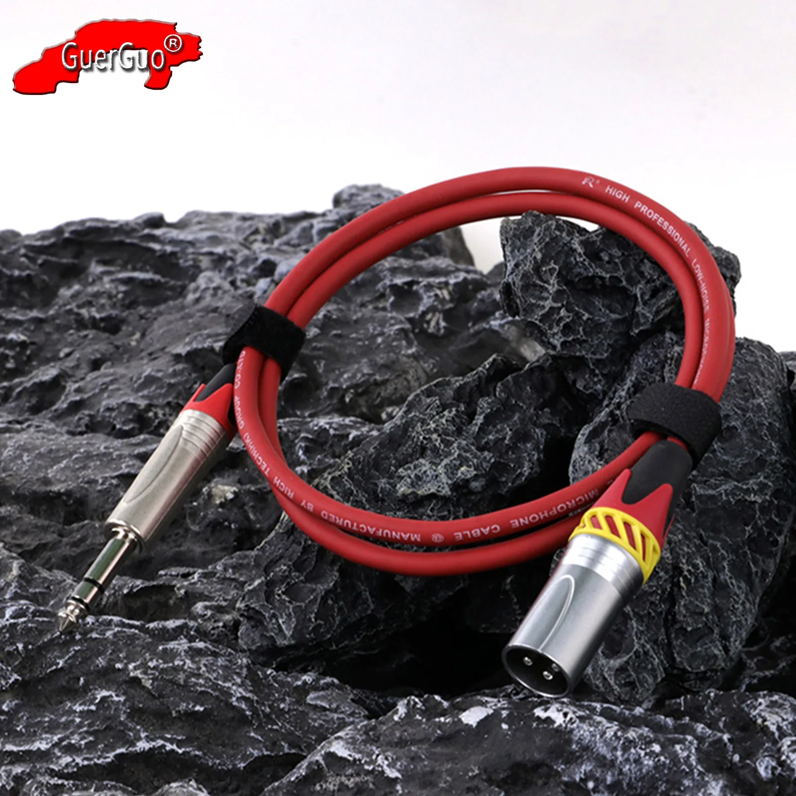 

XLR Male to 1/4 Inch TRS Guitar Cable,6.35mm Stereo Jack to 3Pin XLR Male Plug Balanced MIC Audio Extension Cord for Amp Speaker