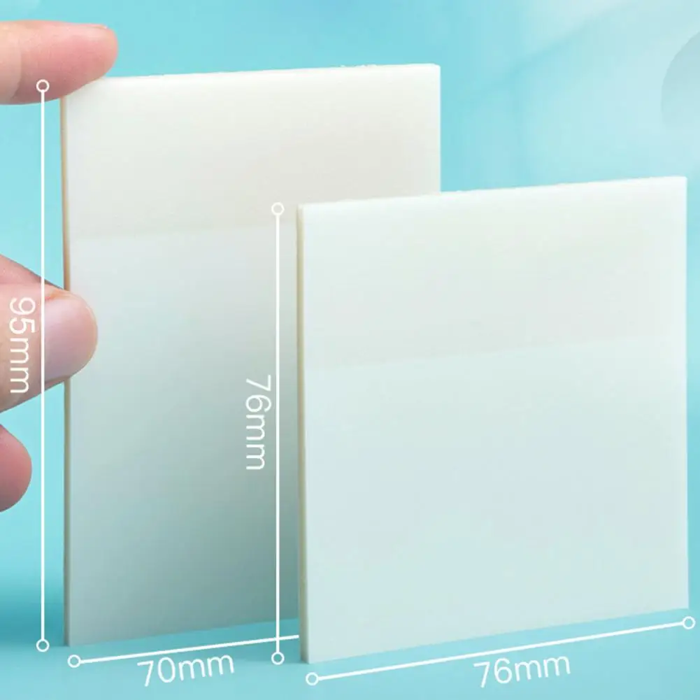 100 Sheets Memo Paper Self-Adhesive PET Portable Clear Writing Sticky Paper   Sticky Paper  Office Supplies