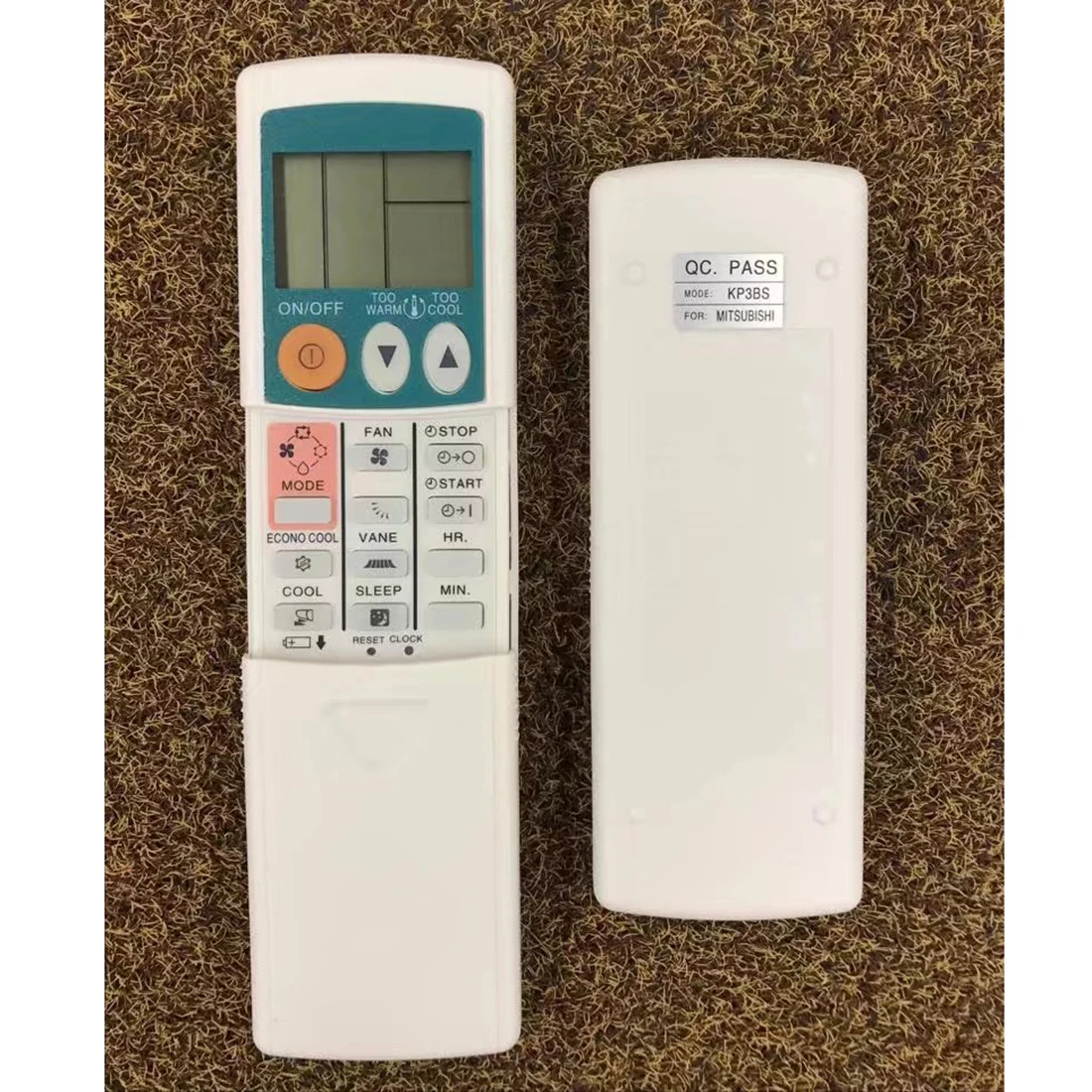 Replacement Remote Control for Mitsubishi Air Conditioner KP3AS KP3BS KP2BS KP2CS KP2DS KP2ES MSH-GF50VA MSH-GF60VA