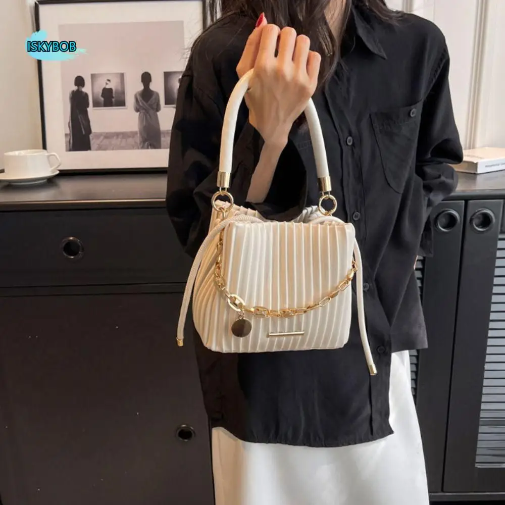 

Модная плиссированная дизайнерская сумка через плечо с цепочкой на плечо Стильная сумка через плечо Элегантная сумка-мессенджер для ежедневного использования