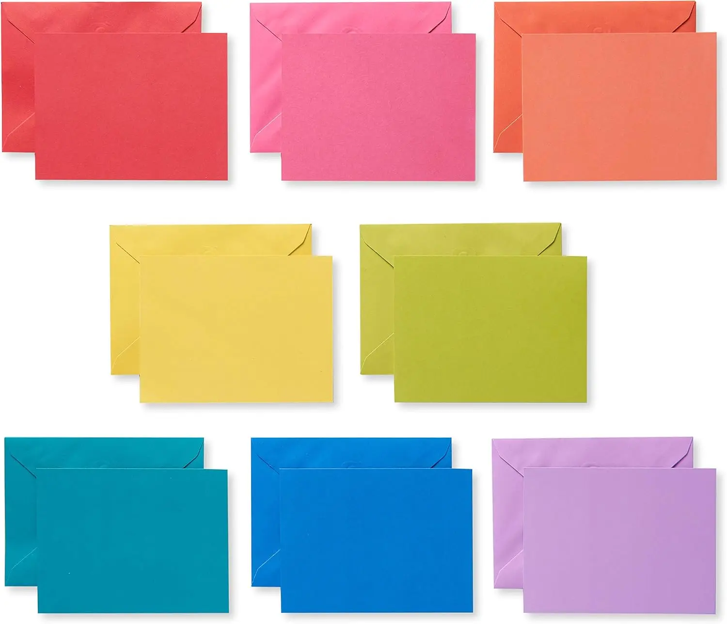 

200 Rainbow Note Cards with Envelopes, Blank Single Panel for Thank You Notes & Gift Giving