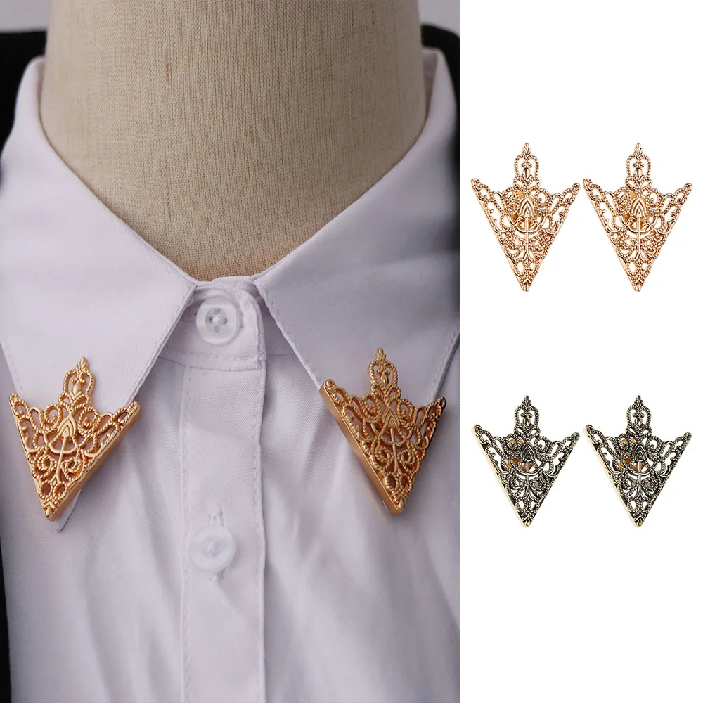 1 Pair Blouse Collar Shirts Collar Lapel Pin Clip Brooch Suit Accessories Jewelry Wedding Party