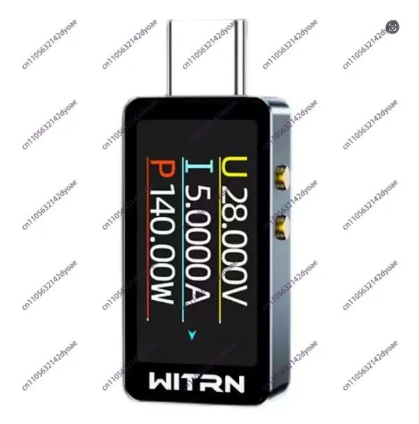 

Красная версия CC1 WITRN USB-тестер напряжения и тока с цифровым дисплеем PD3.1, измеритель мощности Type-C 28В, цветной экран