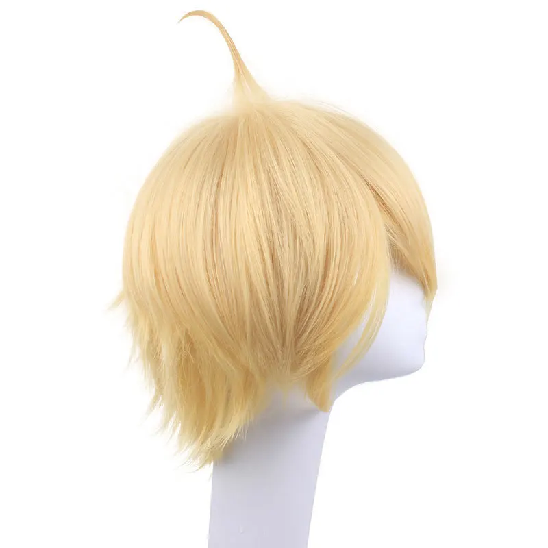 Peruca sonho entre as linhas cosplay peruca cabo de sino dourado com franja costeletas alongadas cabo de sino dourado peruca cosplay