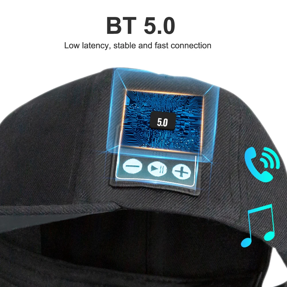 NEW Hat with Bluetooth Speaker Adjustable Bluetooth Hat Wireless Smart Loudspeaker Cap For Outdoor Sport Baseball Cap With Mic