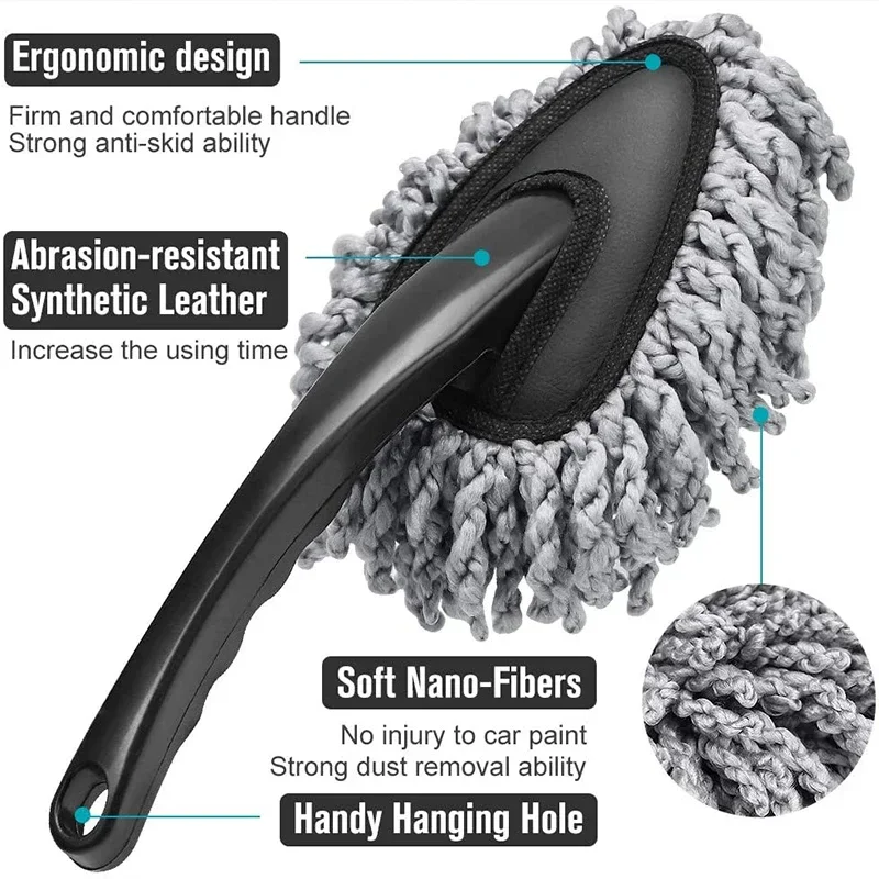 Car Wash Brush Car Cleaning Mop Microfiber Dust Clean Brush Auto Interior and Exterior Cleaning Brush Car Wash Accessories