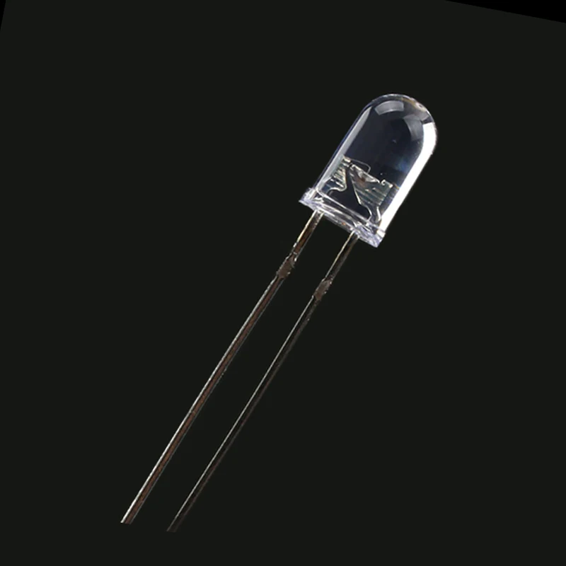 50pcs 5mm LED Bi-Color Clear Red/Green Non-Polar Round Light Emitting Diode Two Plug-in DIP DIY Kit