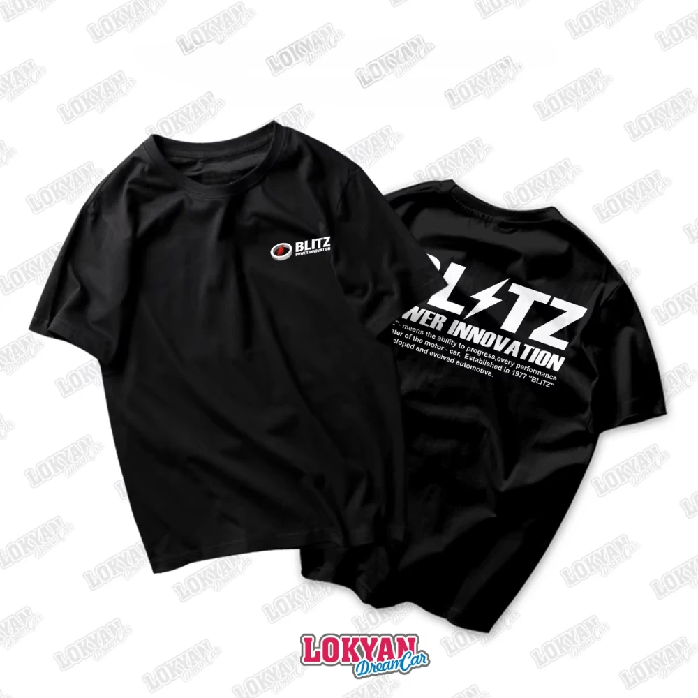 2026 Unisex JDM Auto Lightning Symbol T-shirt Oversized Short Sleeve Tee Retro Racing Print Loose Summer Cotton Trendy Top