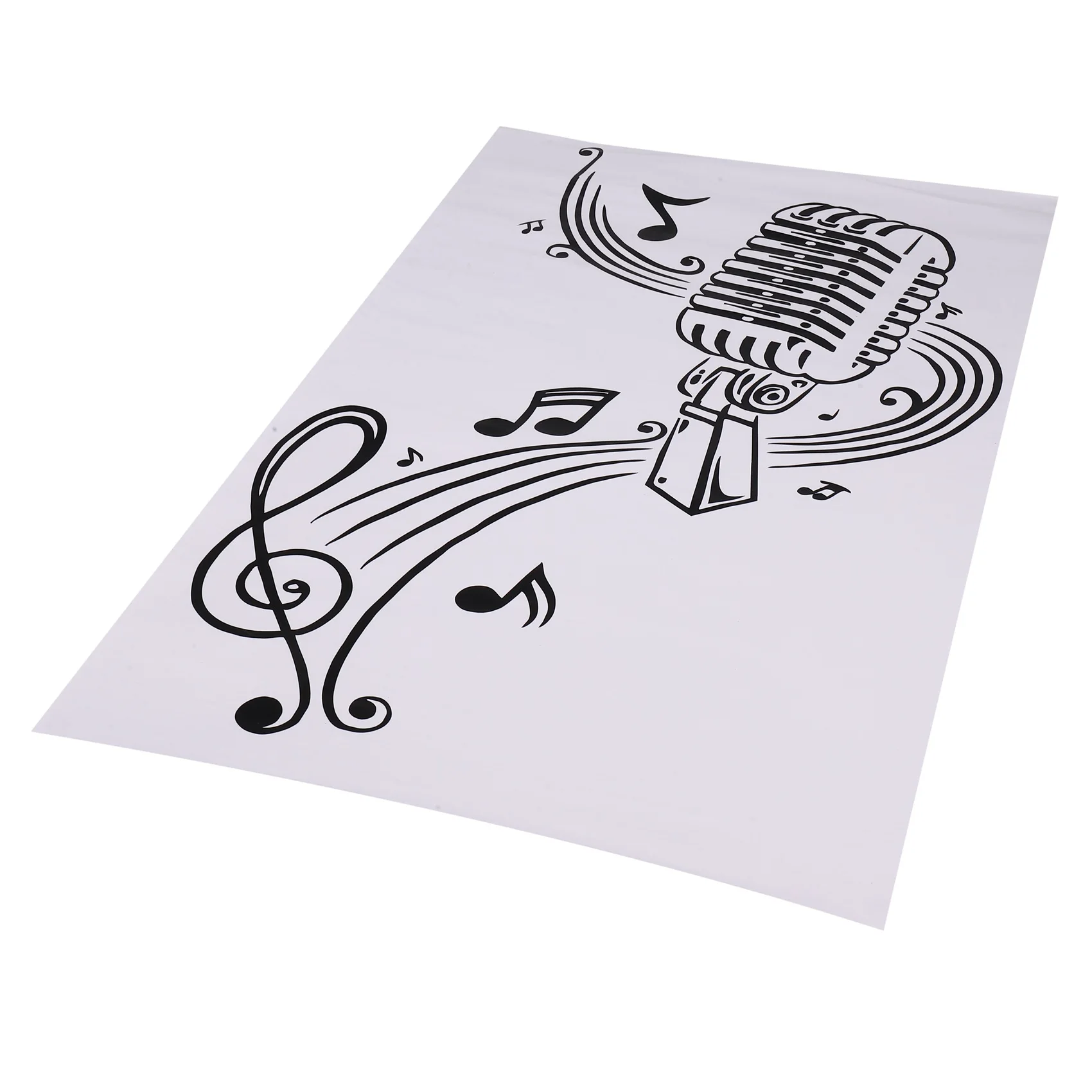 Microphone Music Note Wall Art Musical Notes Sticker For Ktv Bar Background Home Decorations