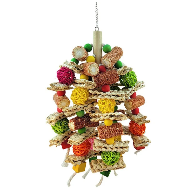 Bird Toys Kit Exciting Chewing Fun For Parakeets, Cockatiels, Medium-Sized Parrot Corn Cob Exercise The Beak