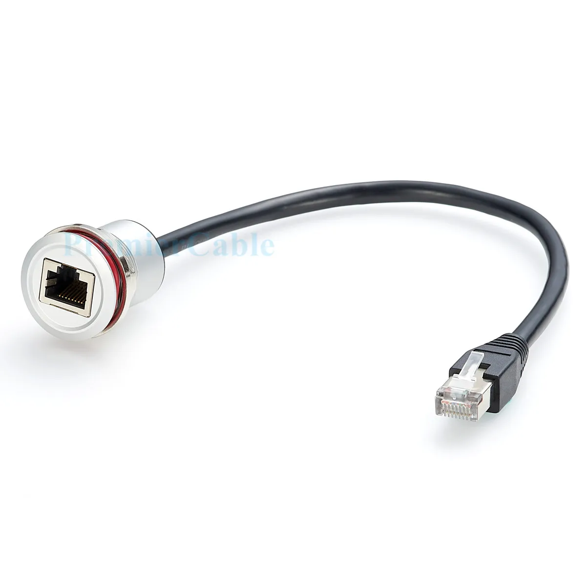 Waterproof Dustproof Screw Locking CAT6 RJ45 cable Metal RJ45 Male to Female Round Panel Mount CAT5E Ethernet Extension Cable