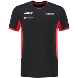 Haas F1 Moneygram 2024 Team Style T-shirt 2024 New F1 T-shirt Summer Hot Selling Red Animal T-shirt Outdoor Sports Quick Drying