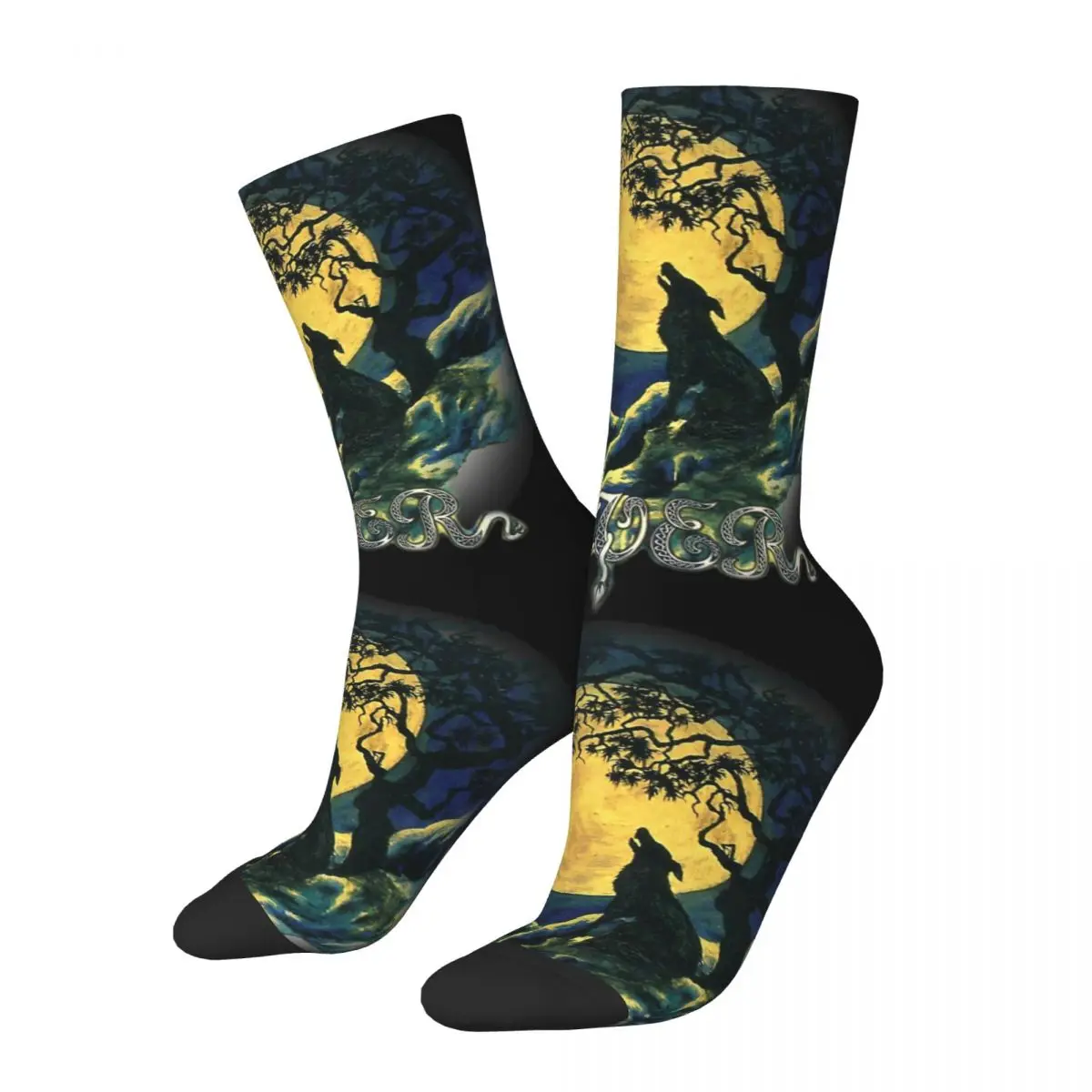 

Retro Metal Music Men's compression Socks Unisex U-Ulver Harajuku Pattern Printed Novelty Crew Sock