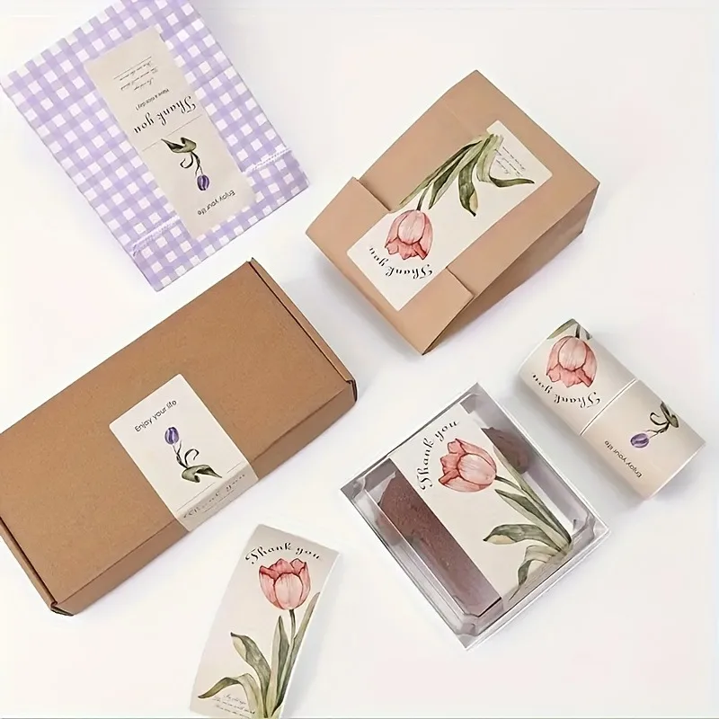 15x6cm English Quote Thank You Stickers Self Adhesive Seal Labels for Gift Wrapping Shipping Box Envelope Packaging Decor - view 3