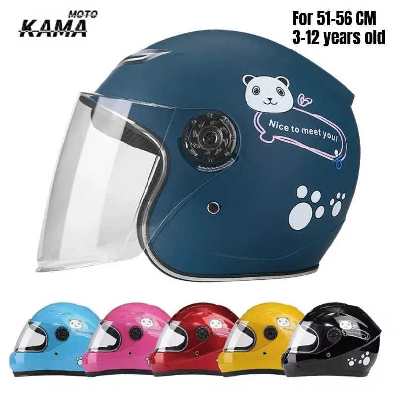 

Cute Cartoon Children Helmet Four Seasons Full Face Safety Protection Motorcycle Bicycle Muffler Cartoon Helmet For Kids Bike