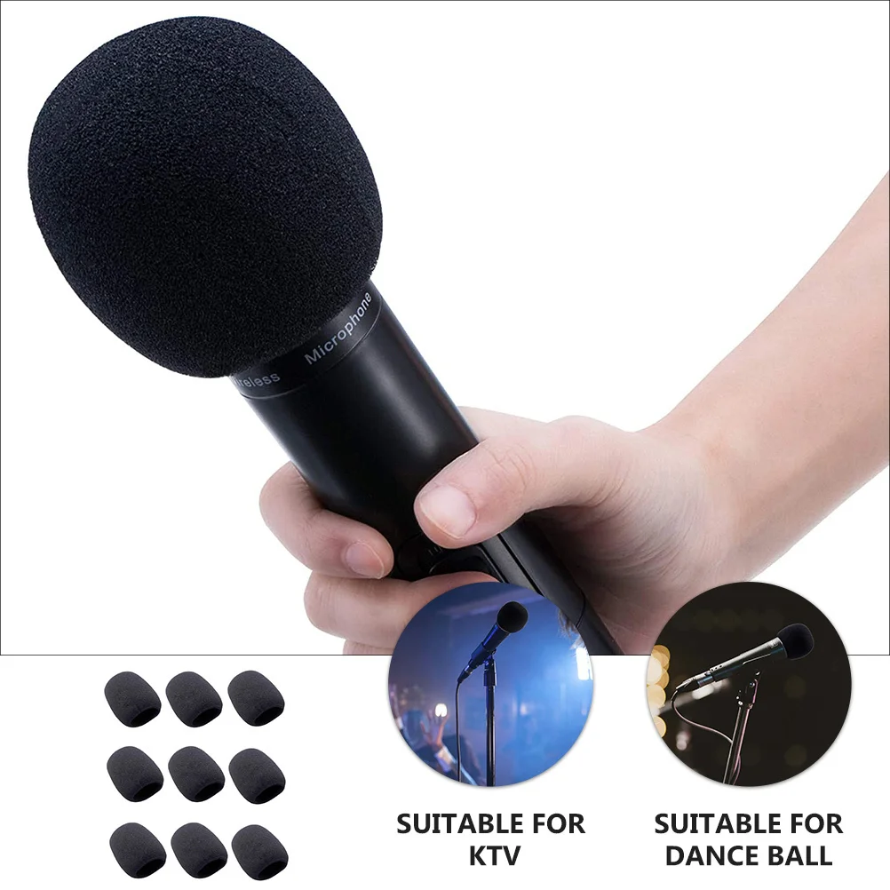 

9 Pcs Noise-proof Microphone Cover Windscreen Karaoke Protector Universal Muff Covers Shield Windscreens
