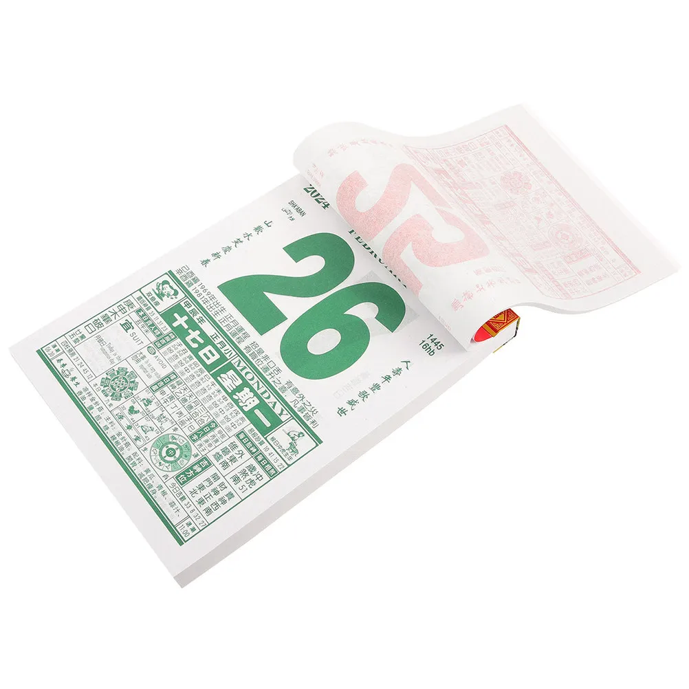 

Wall Hanging Traditional Year of Tearable Daily Monthly Planner Desk Calendar Chinese Traditional Calendars