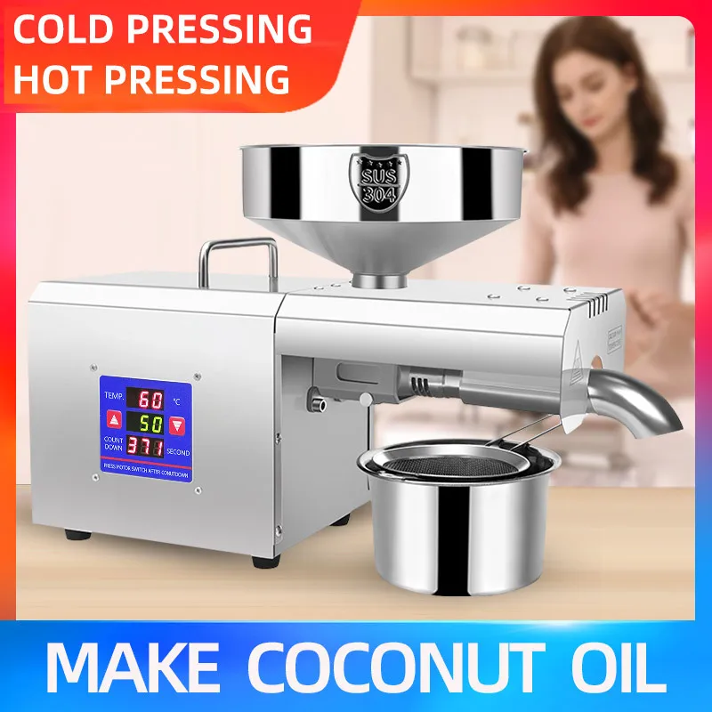 New Arrival Professional 1020W  Oil Press For Coconut Oil Automatic Coconut Cold Oil Extractor Machine