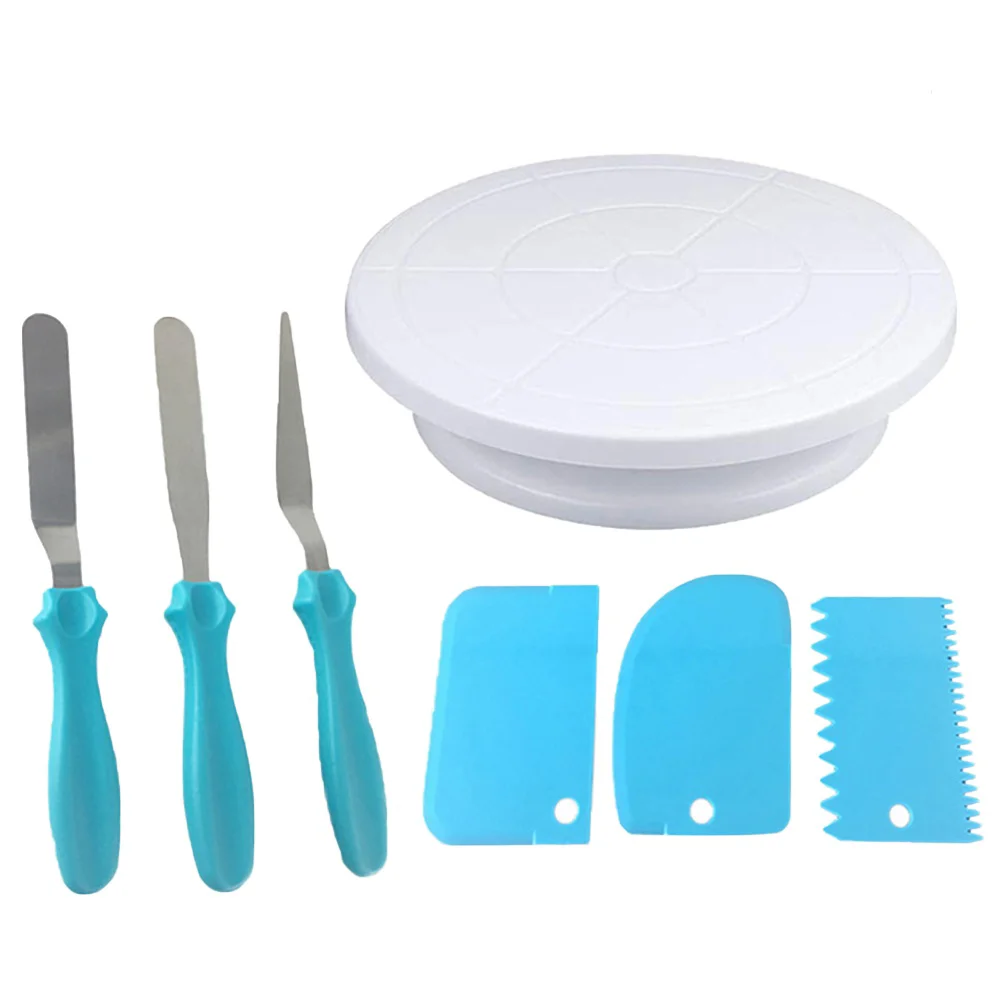 

7 PCS/Set Cake Stand Stands Icing Smoother 27x225x62cm Leveler Pad for Decorating