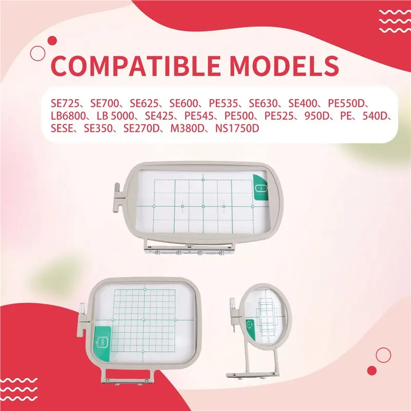 AT02-For Brother SE600 PE550D SE700 PE535 SE400 PE525 PE540D PE500 SE625 Innovis Babylock Brother Embroidery Machine Hoop - view 3