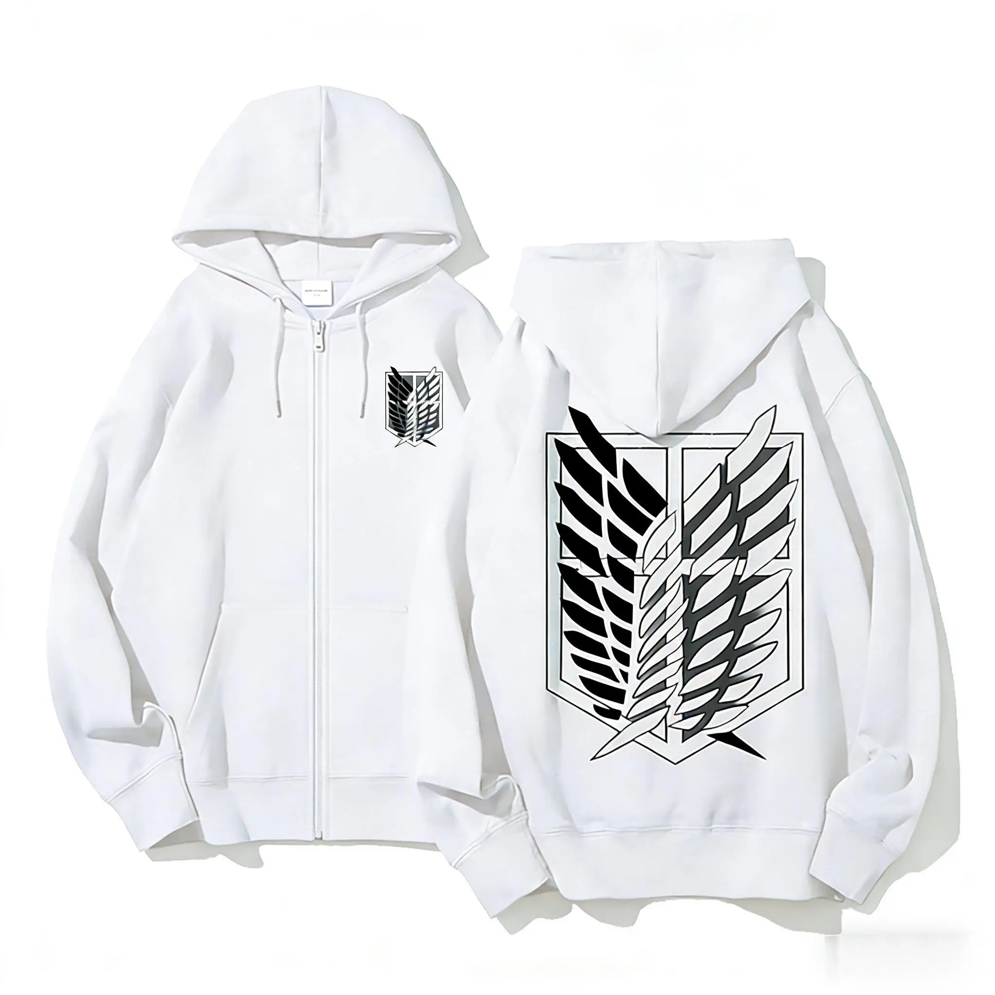 Attack on Titan Anime Hoodie Reißverschluss-Sweatshirt Herren Damen 2026 Neuer Lässiger Herbst-Winter Streetwear Cosplay Jacke Pullover Hoodie – Detail 3