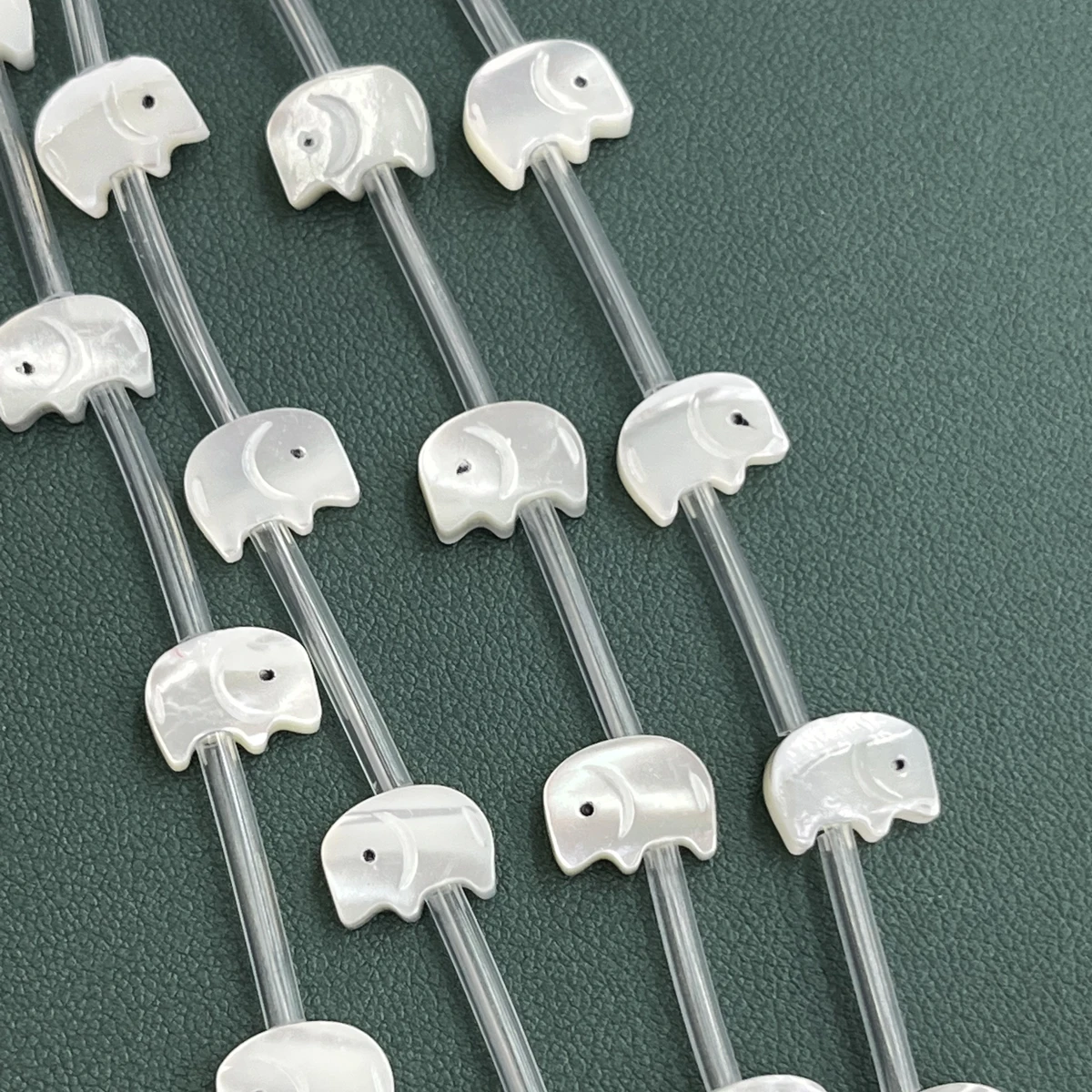 

11x11mm Cute Natural Freshwater Shells Small Elephant Beads WhiteJewelry Making DIY Necklace Bracelet Earrings Accessory Wedding