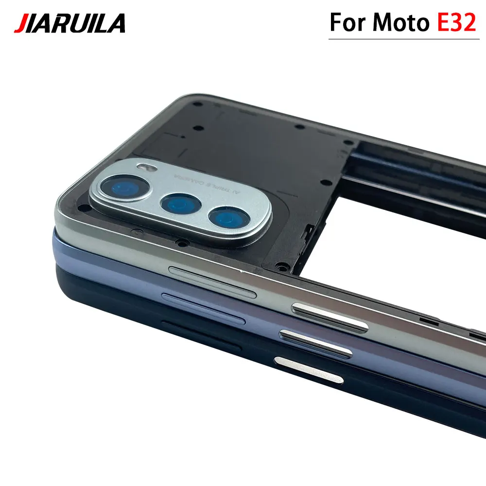 New Middle Frame Cover For Motorola For MOTO E22 E32 Edge 20 Lite Middle Housing with Lens Frame Parts