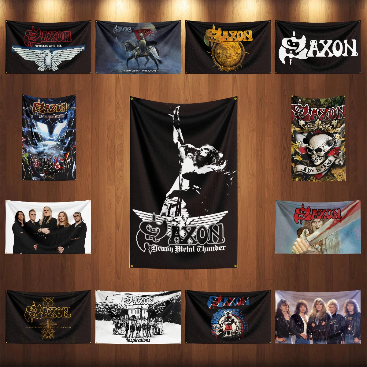 

3x5 Ft Heavy Rock Band S-Saxons Flag Polyester Digital Printing Banner for Bedroom Wall Art Out Door Tapestry Decora