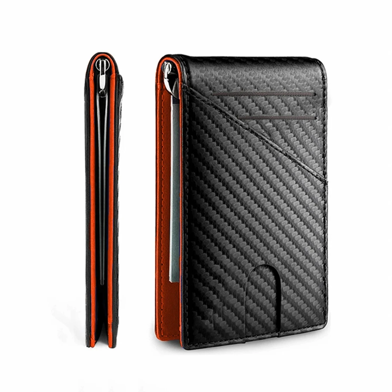 Ультратонкий зажим для денег из углеродного волокна, модный и простой держатель для карт, удобный для пригородных поездок, портативный мини-многофункциональный кошелек для карт