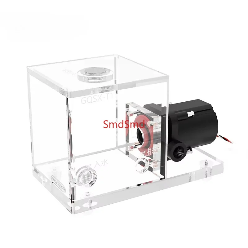 Industrial Notebook PC Water Cooler Cubic Transparent Tank+Pump 600L/H Capacity 500ML Water Cooling GQSX-T1