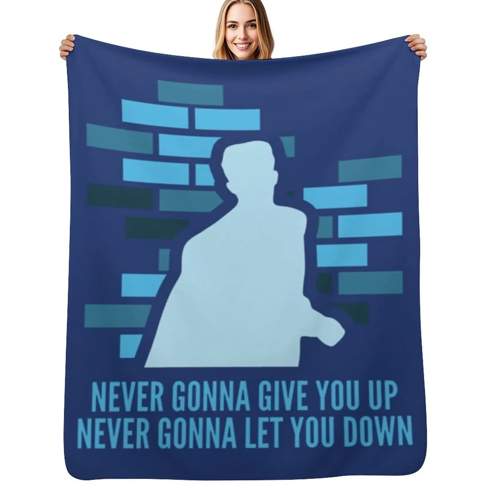 Never Gonna Give You Up Throw Blanket Sofa Quilt Beach Soft Plaid Hairys Fashion Sofas Blankets