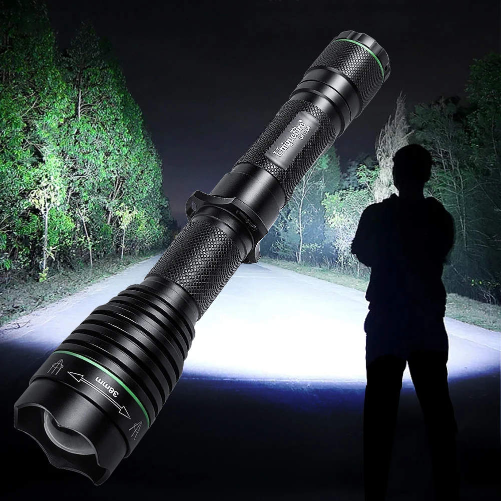 UniqueFire 1508 T38 White Light LED Flashlight 5 Modes 2500 Lumens Lamp Waterproof  Tactical Torch for Hiking,Caving