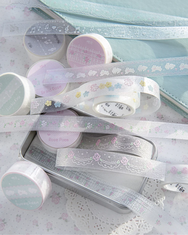 15mm X 2m PET Niedliches Glitzerband für DIY Scrapbooking Planer Tagebuch Ästhetisches Maskierband Schreibwaren Bürobedarf – Detail 1