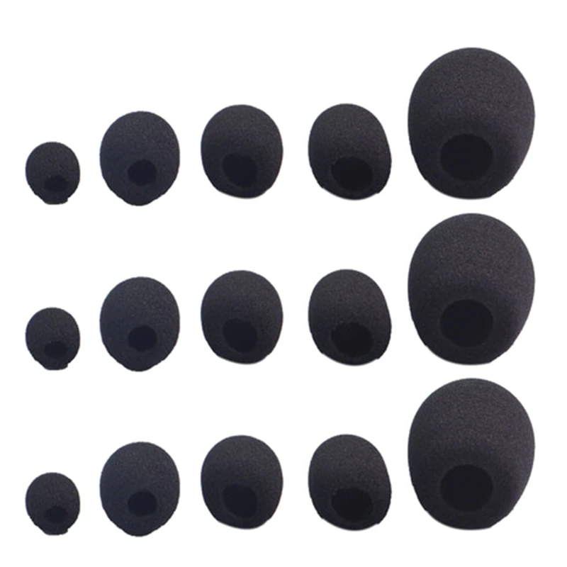 2024 New 10pcs Headset Replacement Cover Gooseneck Sponge Foam Microphone Windscreen