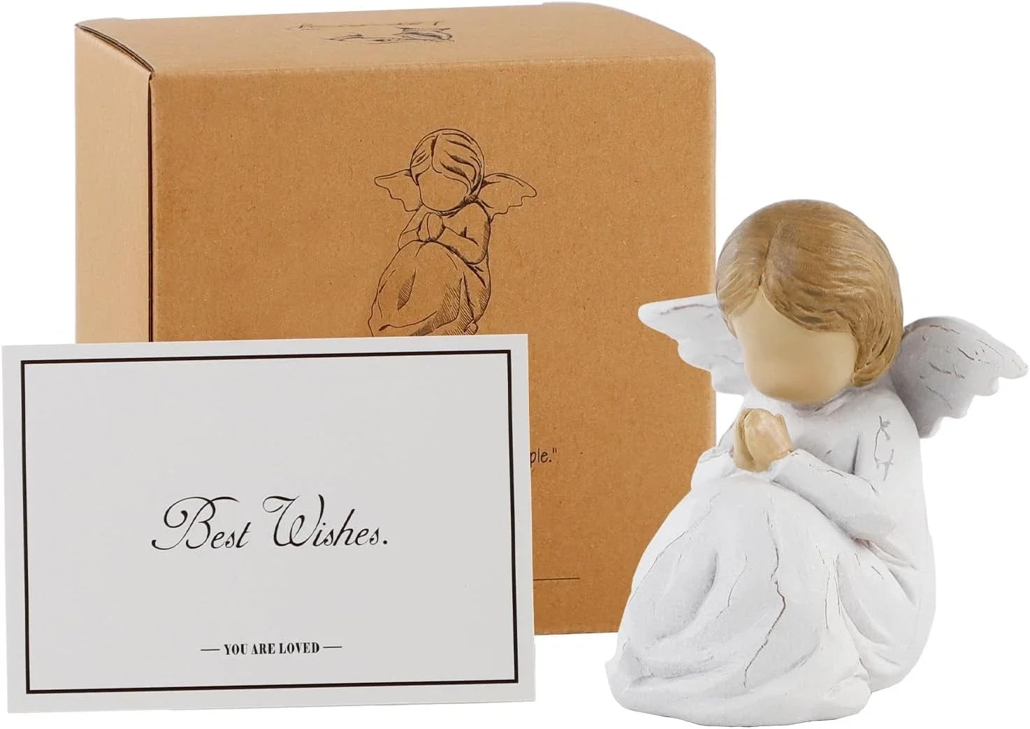 Estatua de Ángel Orando, Regalos de Primera Comunión, Confirmación y Bautismo para Niñas y Mujeres, Figura Religiosa Cristiana Decorativa