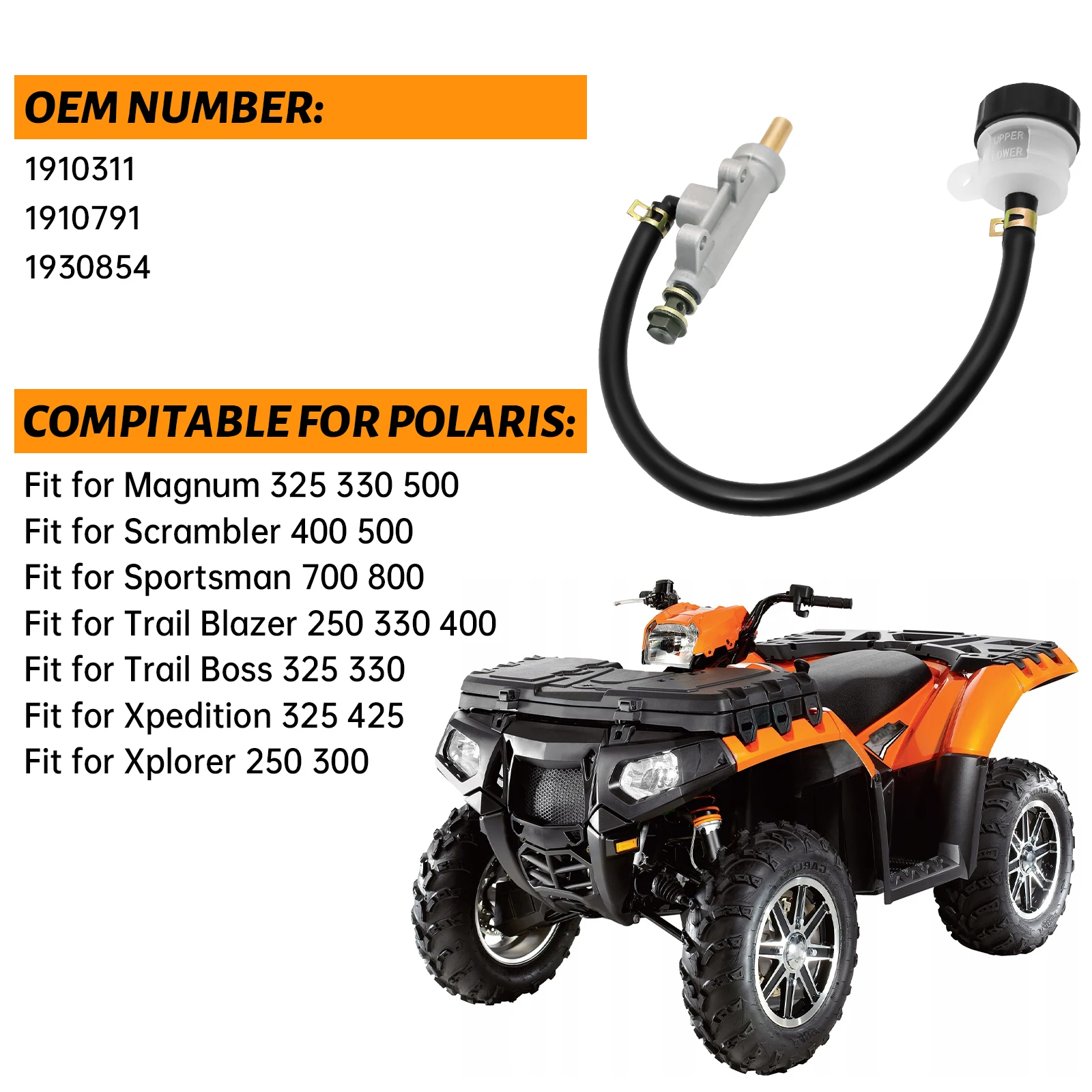 

Комплект тормозных насосов для Polaris 1930854 для Polaris Sportsman 500 550 700 800 1000 Diesel 455 1911113 , 1910301 , 1910790