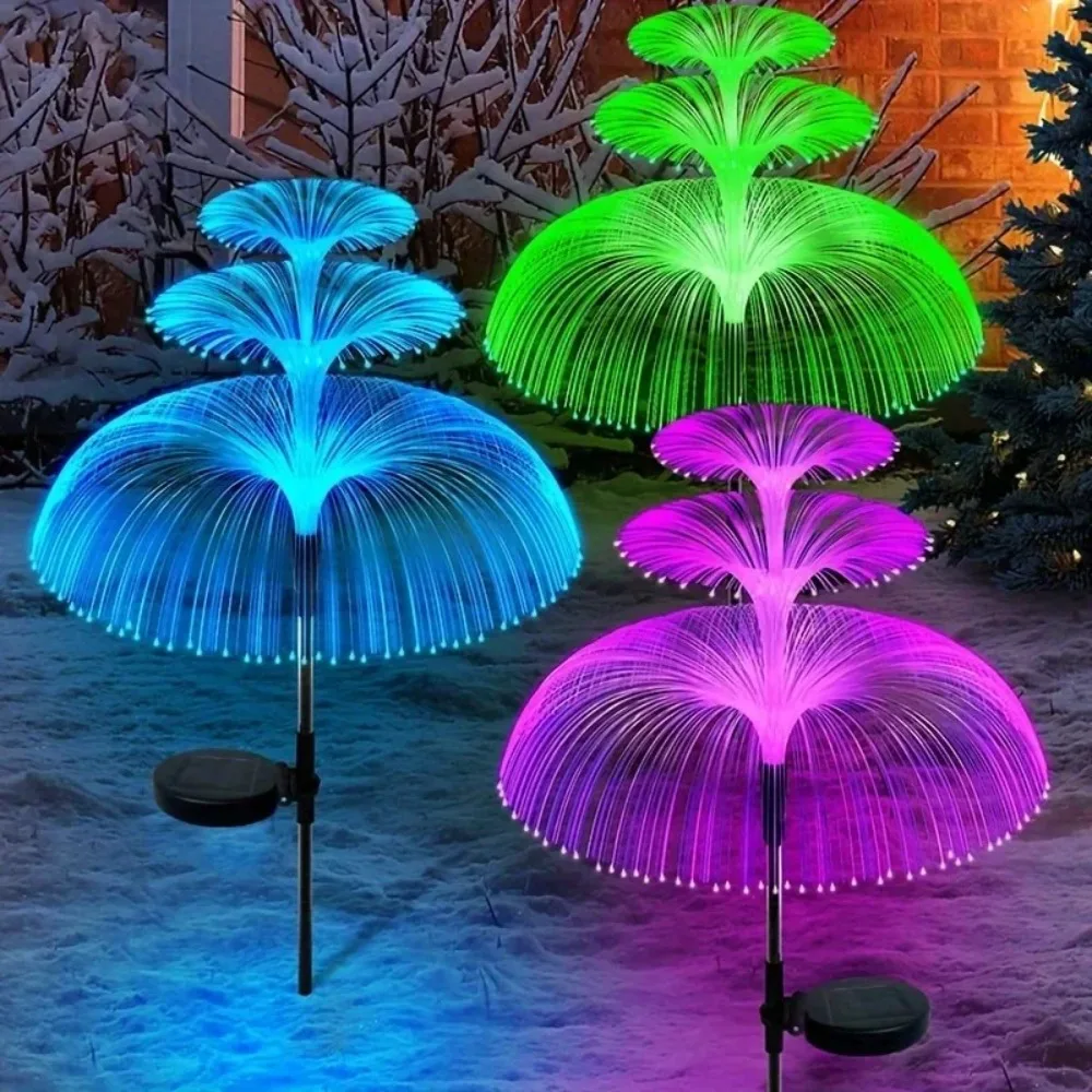 

1/2/3/5 Layer Solar Jellyfish Lamp Waterproof Colorful Jellyfish Lawn Light High Quality Ground Insertion Outdoor Solar Light