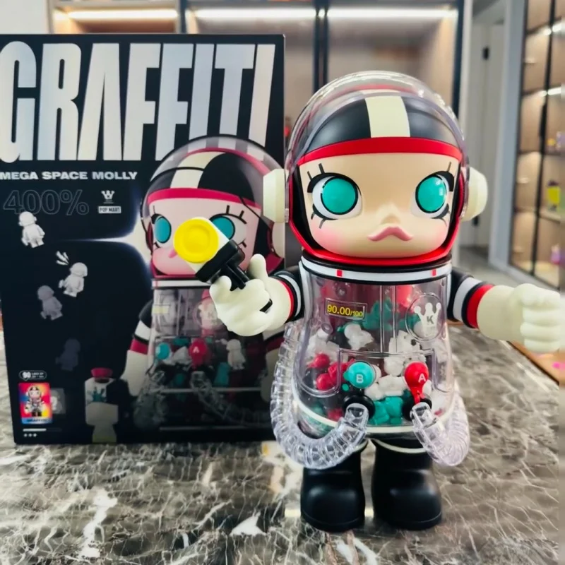 NEW Original Mega Space MOLLY 400% Graffiti 5th Anniversary Collect Mini Molly Body Inside Limited Figure Exclusive Edition Toy