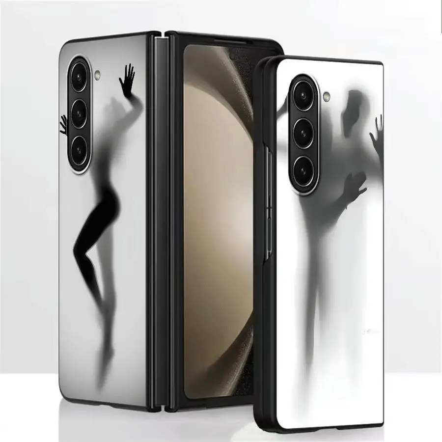 Задний чехол для телефона Samsung Galaxy ZFold7 ZFold3 Z Fold 7 6 5 4 3 ZFold5 ZFold4 ZFold6 Silhouette Outline Полупрозрачный