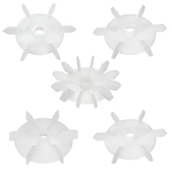 Motor Fan Blade 103x14/120x15/140x16/140x18/148x20mm D Shaft Replacement White Plastic 6/12 Impeller Motor Fan Vane for Home DIY